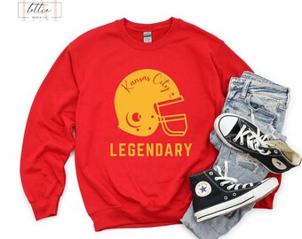 Vintage Football Kansas City Sweatshirt, Kansas Sweatshirt Gift for Mom, Sunday Funday, Sports Sweatshirt, KC Crewneck Sweatshirt, Game Day