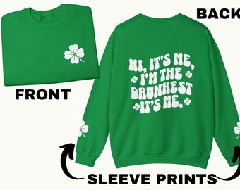 St Patricks Day Crewneck for Parade or Beer Lover, Drinking Shamrock Shirt, Four Leaf Clover Top, Social Club Crewneck, Lucky Irish Tshirt