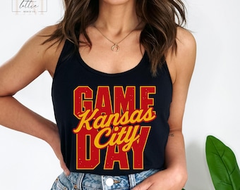 Kansas City Football Women's Tank, Kansas City Football Tank Top, KC Football T-shirt, Footbal shirt, Kansas City Football Gift, Gift Women