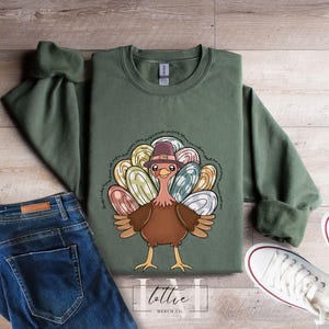Turkey Sweater, Thankful Turkey Sweatshirt, Funny Turkey T-shirt, Fall Turkey Shirt, Thanksgiving Kids Shirt, Fall Turkey Sweatshirt Tee Mom