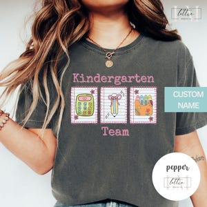 Kindergarten Team Shirts, Kindergarten Crew, Hello Kindergarten, Kindergarten Teacher Tee, Kindergarten tshirt, Teacher Back to school Shirt
