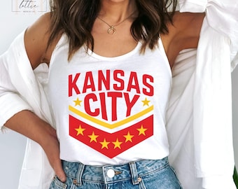 Kansas City Football Racerback Tank Top, Kansas City Football Women's Tank, KC Football T-shirt, Football shirt, Kansas City Football Gift
