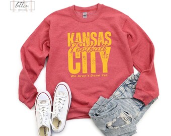 Kansas City Football Championship Sweatshirt, KC Champions, Kansas City Big Game Sweater, Kansas City Fan Gifts, Vintage KC gift game day