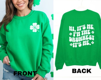 St Patricks Day Crewneck for Parade or Beer Lover, Drinking Shamrock Shirt, Four Leaf Clover Top, Social Club Crewneck, Lucky Irish Tshirt