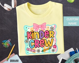 Kindergarten Team Shirts, Kindergarten Crew, Hello Kindergarten, Kindergarten Teacher Tee, Kindergarten tshirt, Teacher Back to school Shirt