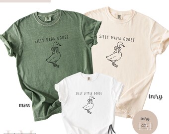 Comfort Colors Silly Goose Shirt, One Silly Goose Birthday, Matching Family Goose Shirt, Silly Custom Goose Mom Dad Tshirt, Goose Party Tees