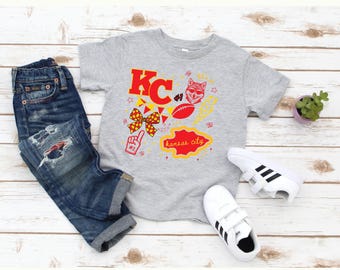 Youth Kansas City Sweatshirt, Kansas City Sweatshirt for Girls, Kansas City Football Shirt, Kids Kansas City Shirt, Kansas City Kids T-Shirt