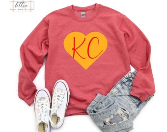 Trendy Kansas City Sweatshirt, Kansas Sweatshirt, Sweatshirt Gift for Mom, Sunday Funday, Sports Sweatshirt, KC Vintage Pullover Sweatshirt