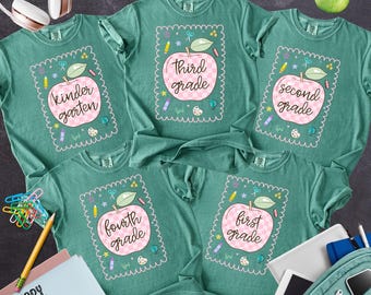 Kindergarten Team Shirts, Kindergarten Crew, Hello Kindergarten, Kindergarten Teacher Tee, Kindergarten tshirt, Teacher Back to school Shirt