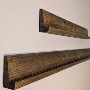 Wooden sports card shelf in 24 in 36 inch.