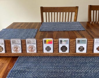 2 in 1 Wooden Coin Display Shelf/Stand