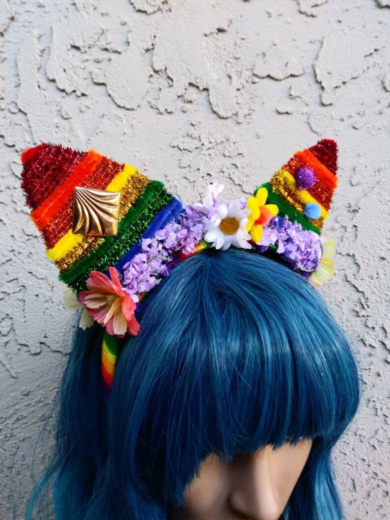 Pipe Cleaner Cat Ears Headband Unique Cat Ears Etsy