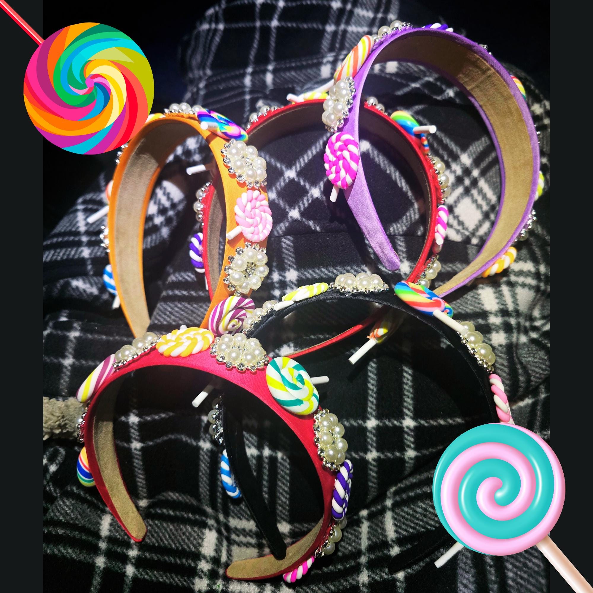 Candy-Themed Lollipop Headband