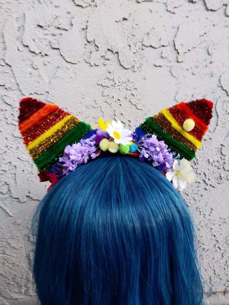 Pipe Cleaner Cat Ears Headband Unique Cat Ears Etsy