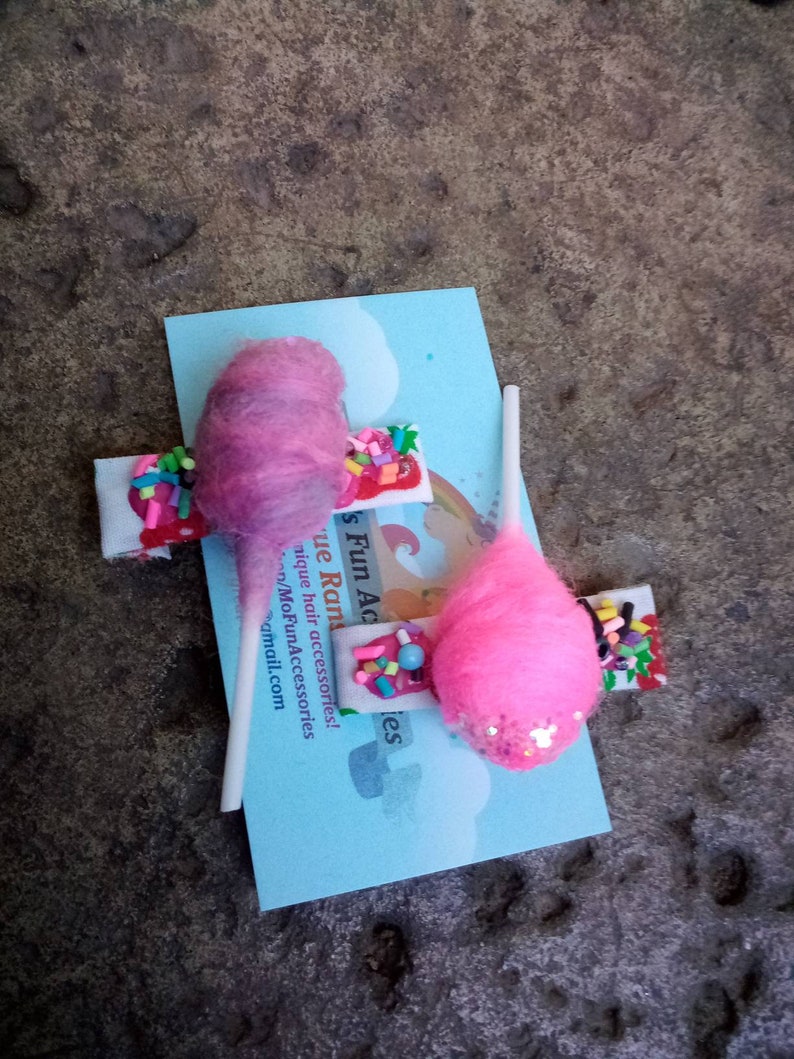 Pair Of Cotton Candy Hair Clips