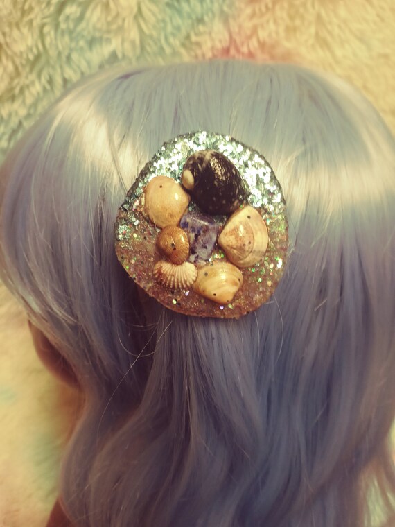 galdeblæren langsom Addiction Sea Shell Glitter Hair Clip Hair Accessories for Women Her - Etsy