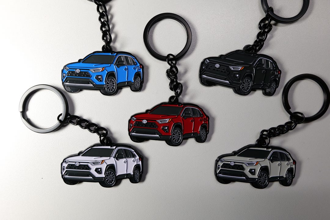 Toyota RAV4 5th Gen Metal Keychain – Premium Molded Key Tag (2019 ...