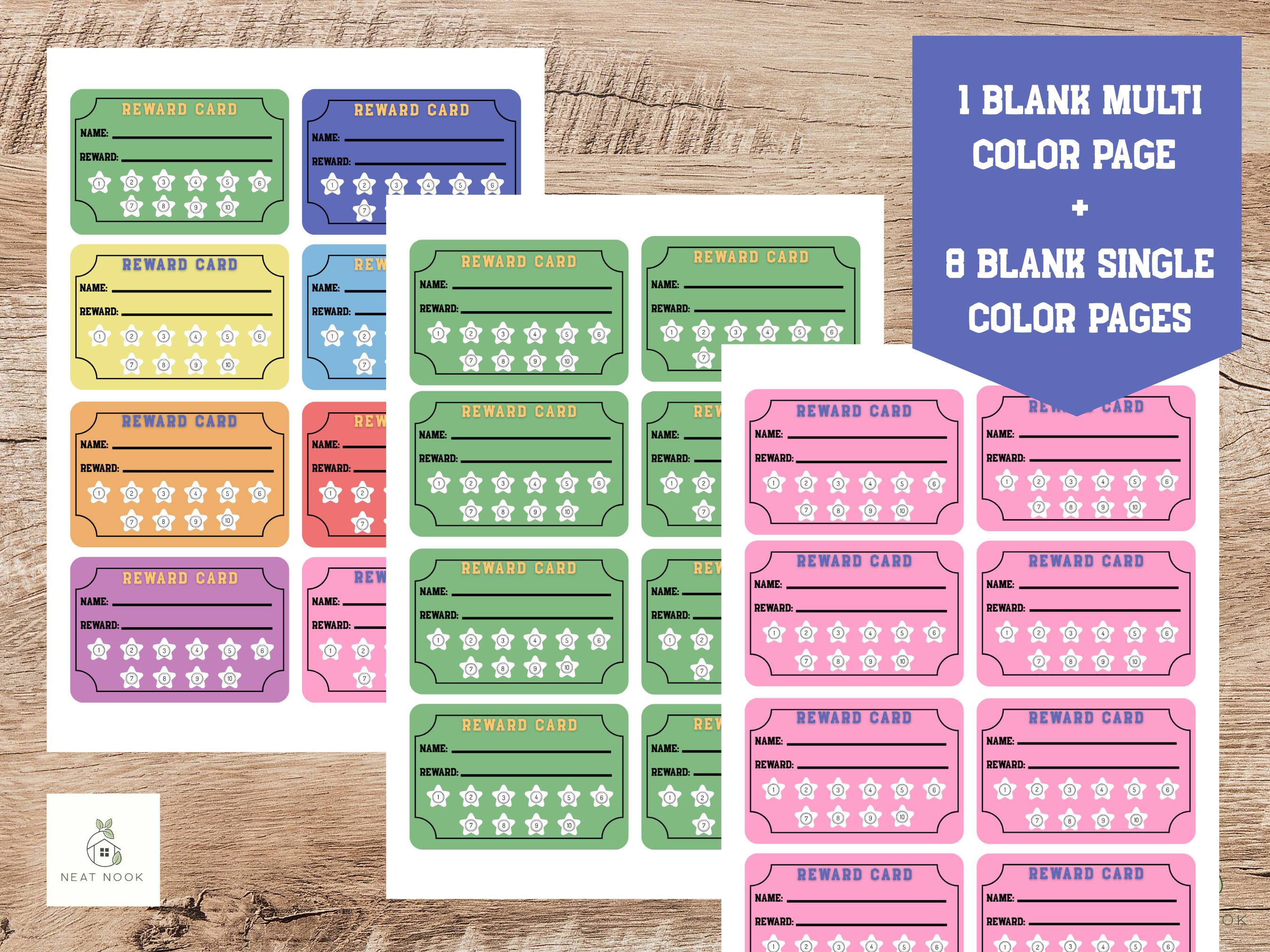 Printable Punch Cards | Incentive Reward for Students | Back to School ...