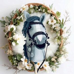 Hobby Horse For sale , Beautiful Grey with dapples , hand sewn and painted .