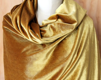 Dark mustard gold 74"x28"plush velvet/ bridesmaid shawl// READY to ship in 1-2 days/Sale (2 left)