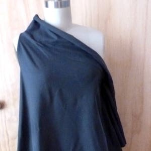 ブラックコットンスパンデックスワンショルダートップ/チュニックトップ/シックなノースリーブトップはレギンス、ショートパンツ、ジーンズと合わせて着用できます/ブラウス/送料無料