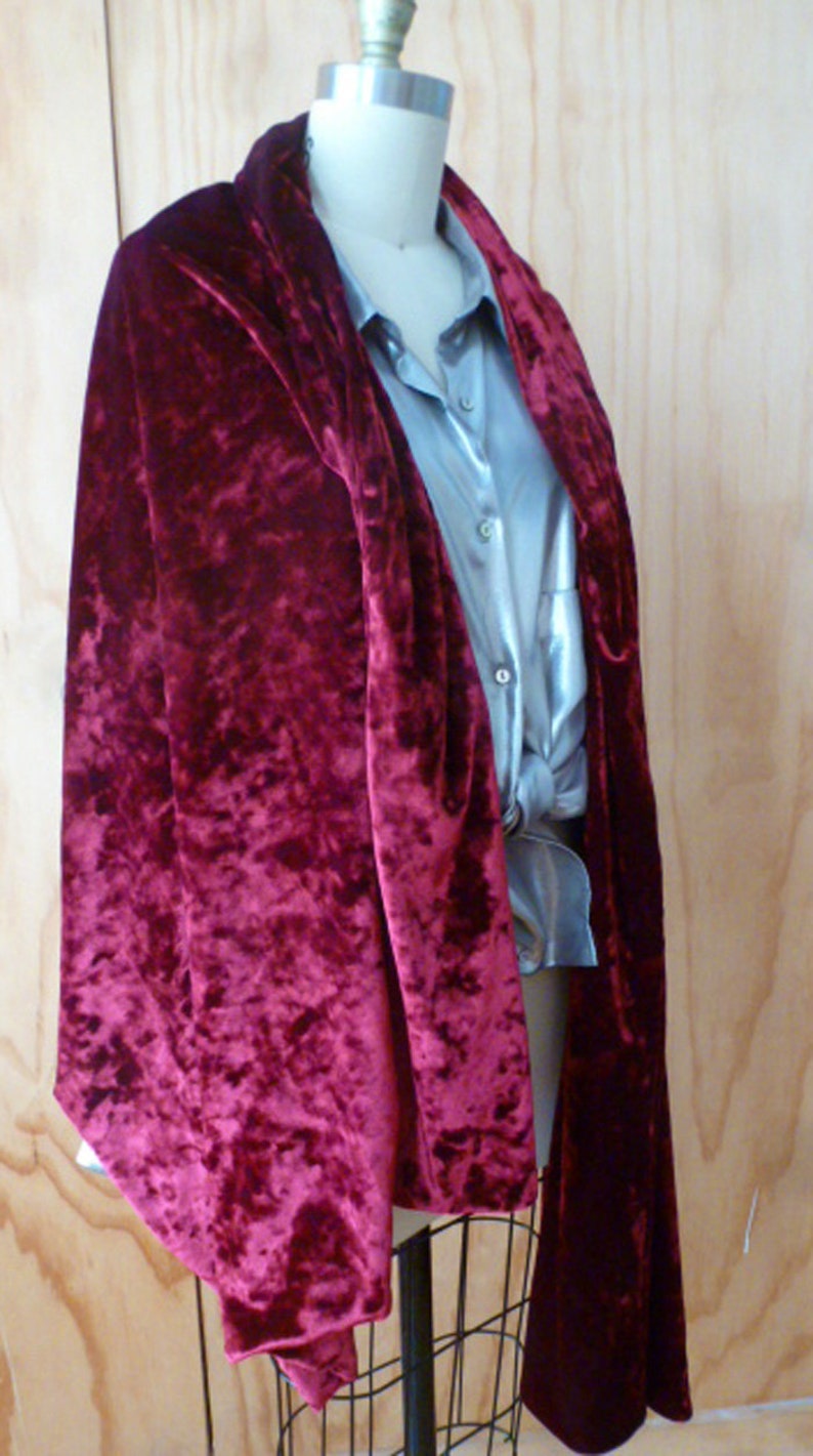 burgundy velvet shawl