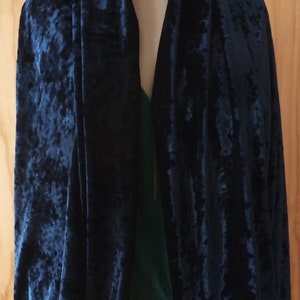Navy Crush Velvet Long Shawl/3 Sizes Available in Drop Down Box/free ...