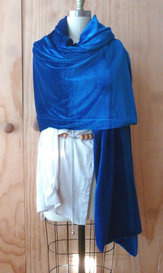 navy velvet shawl