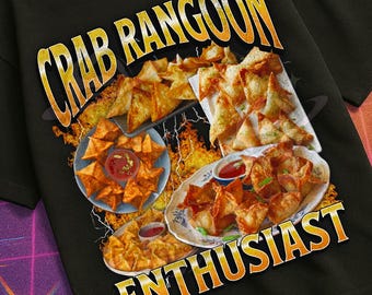 Crab Rangoon Enthusiast Funny Crab Rangoon Meme Bootleg Graphic T shirt, Unhinged Shirt, Cursed T shirt, Oddly Specific, Gen z Gift, Goon