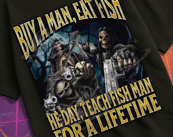Compra una camiseta gráfica pirata con el divertido meme de esqueleto duro "Man He Day", esqueleto rudo, desquiciado, ofensiva, regalo inapropiado.