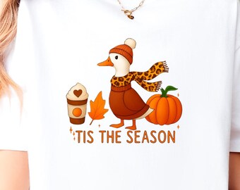 Comfort Colors® Christmas Goose Shirt, Funny Holiday Goose Sweatshirt, Cozy Winter Tee, Cute Festive Graphic Shirt, Family Christmas Top