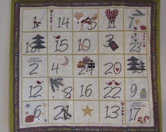 Advent Calendar for kids with hanging sleeve and large pockets, can be personalized