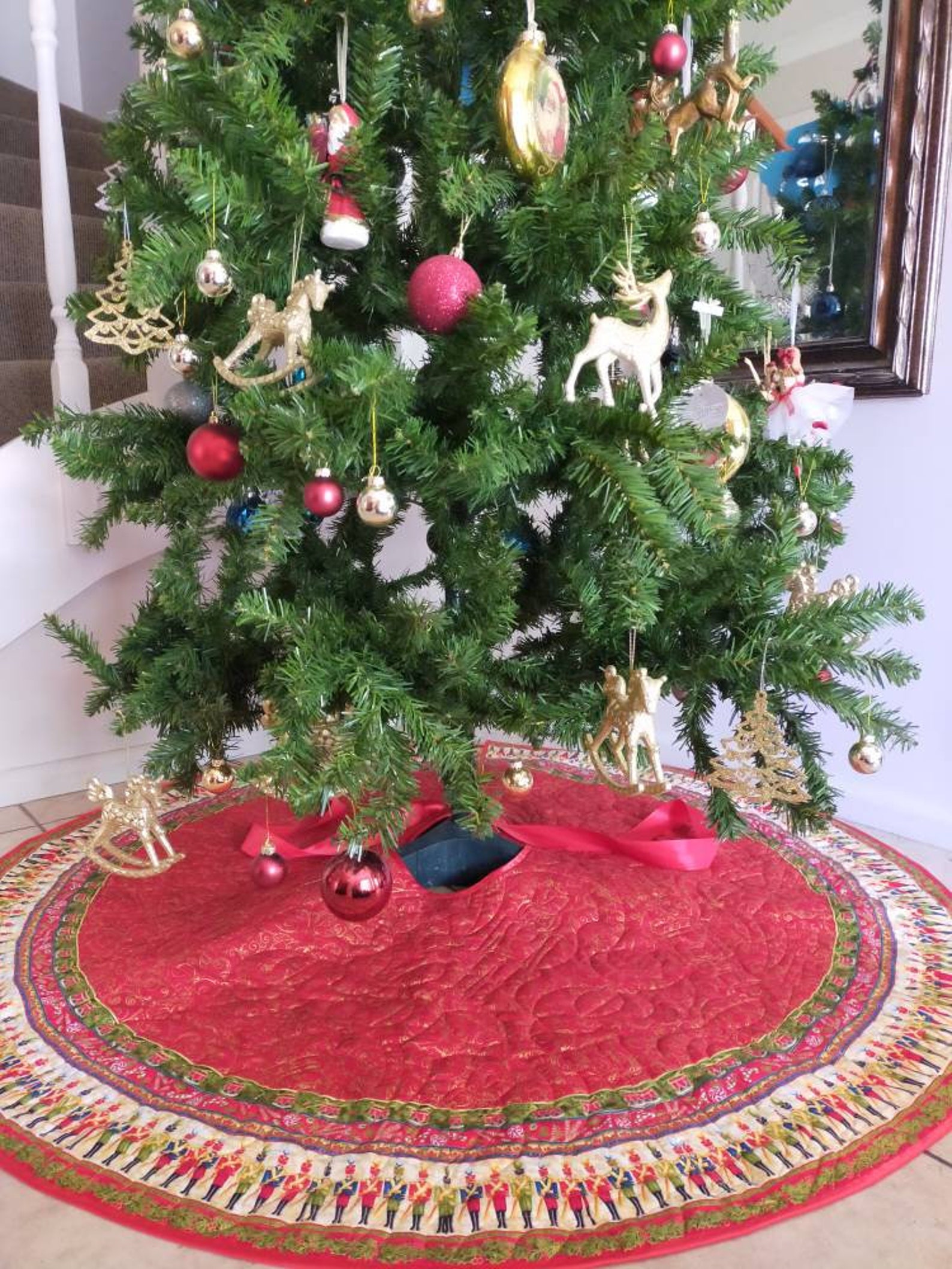 Nutcracker Christmas Tree Skirt Quilted Tree Skirt Etsy