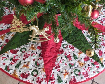 Christmas Tree Skirt, Personalized option, 50" READY TO SHIP