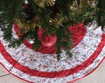 Snowman Christmas Tree Skirt, Personalize options, 3 sizes
