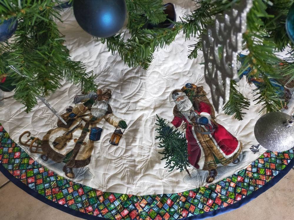 Light blue tree skirt deals