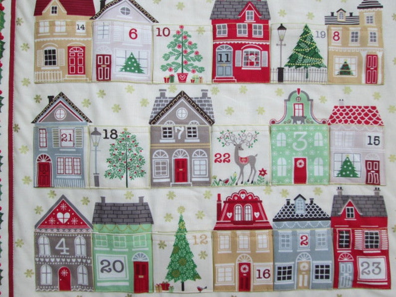 Advent Calendar for Kids or Adults, Personalized options, hanging sleeve and pockets image 6