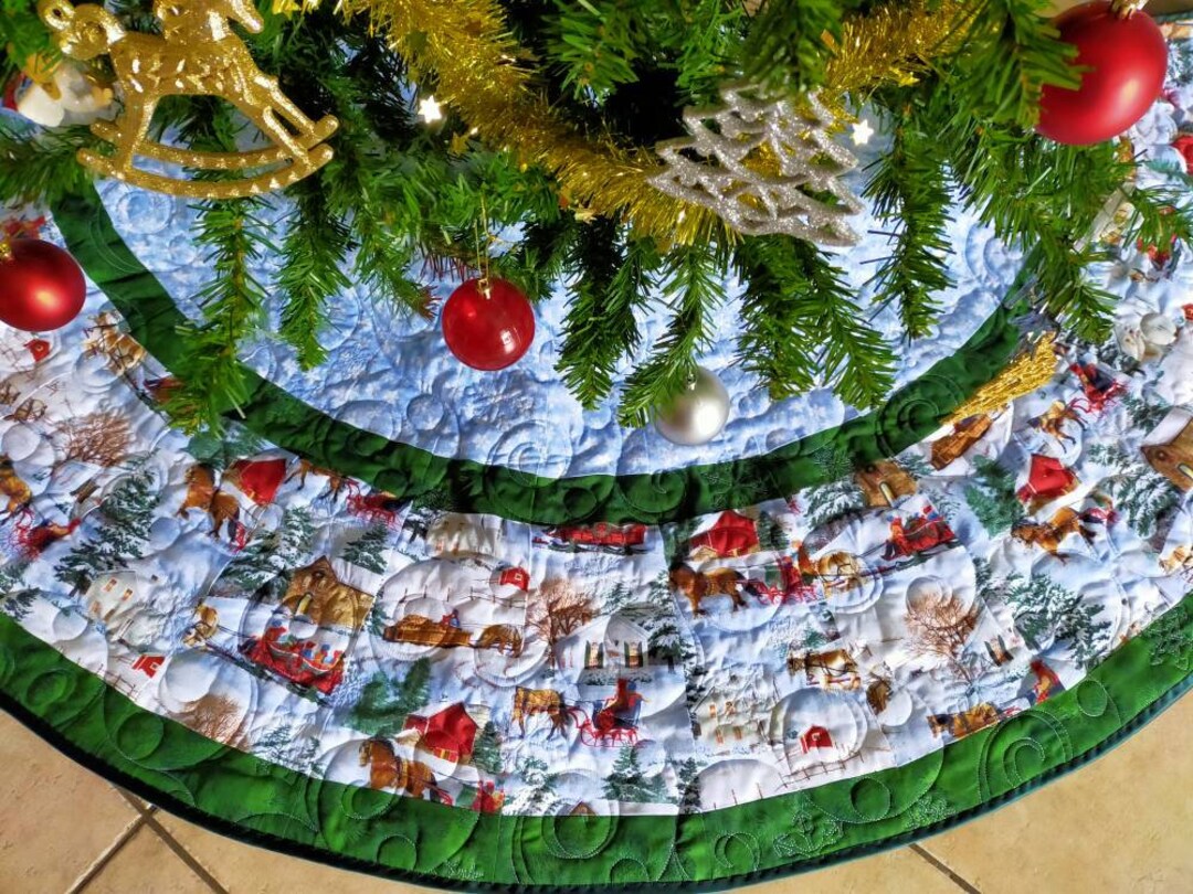 Extra Large Christmas Tree Skirt,quilted, Personalized Option, 72 Inches Wide Etsy