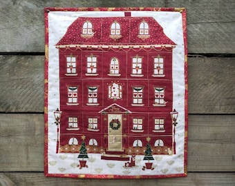 Advent Calendar  Christmas by Stof, Christmas Decoration, Wallhanging, Holiday Decor, Traditional Christmas