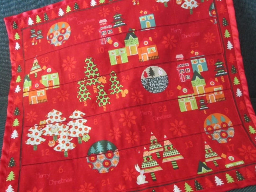 Advent Calendar Enchanted Forest in Red by Stof Christmas Etsy Australia