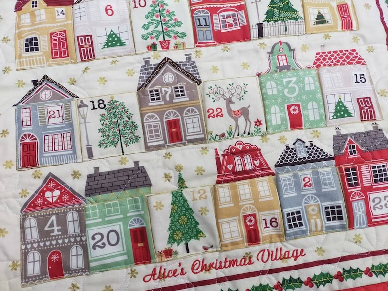 Advent Calendar for Kids or Adults, Personalized options, hanging sleeve and pockets image 10