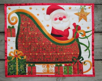 Christmas Advent Calendar Santa and his Sleigh, Personalized option
