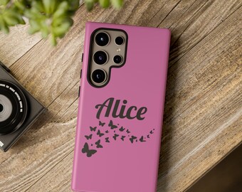 Butterfly Personalized Tough Phone Case, Protective Polycarbonate TPU Cover
