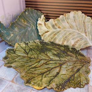 Ceramic Charcuterie Boards: Leaf Shaped, Handmade Pottery