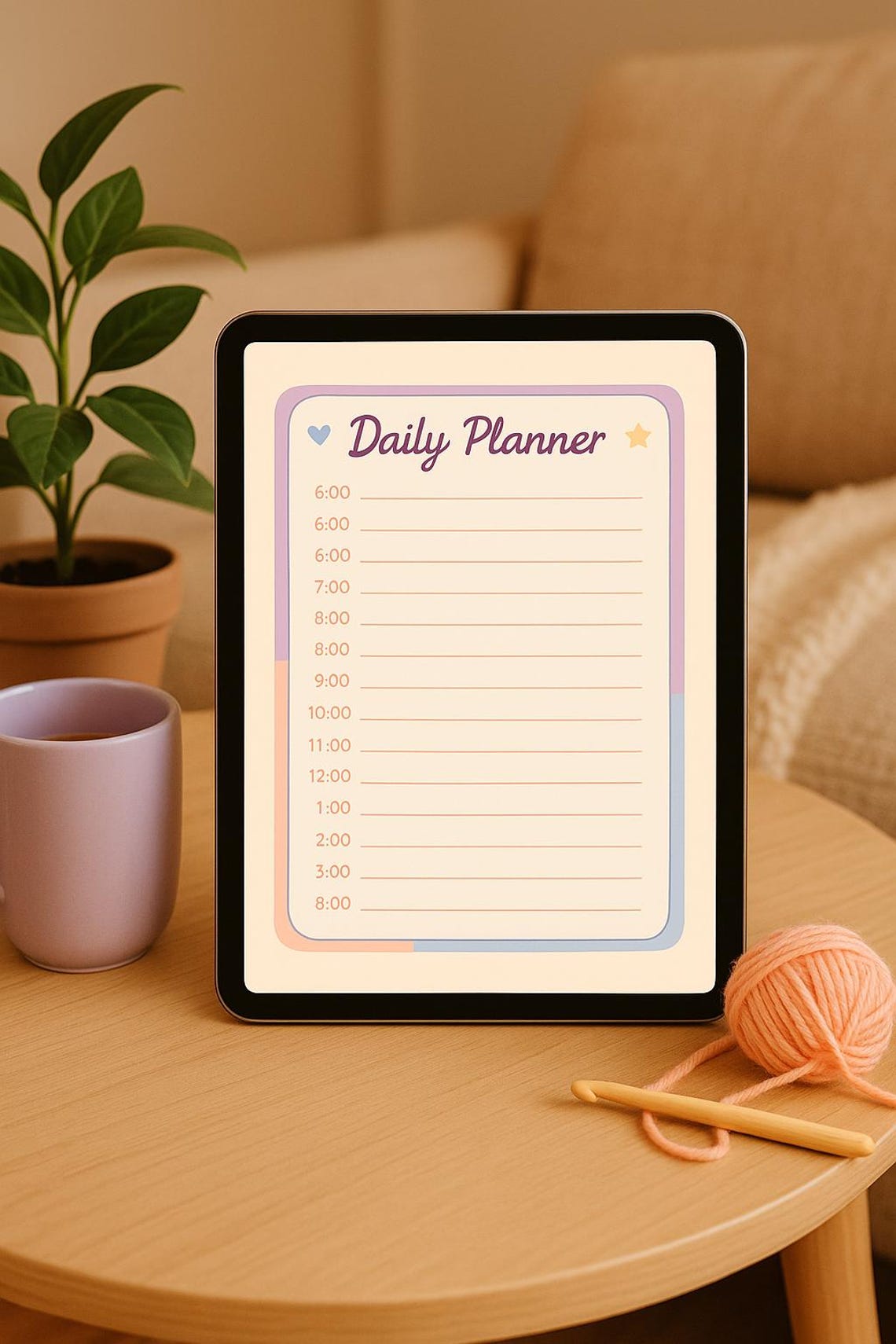 Pastel Daily Planner Printable: Hourly Schedule (6 AM - 8 PM) (PDF ...