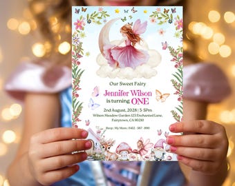 Fairy Birthday Invitation Template: Enchanted Garden Party (Digital Download)