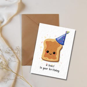 A Toast To Your Birthday Card - Printable Bday Card (Digital Download, PDF & PNG Files)