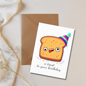 A Toast To Your Birthday Card - Printable Bday Card (Digital Download, PDF & PNG Files)