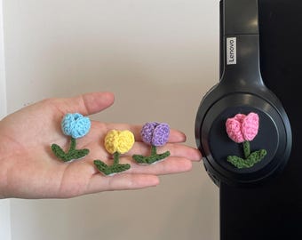 Crochet Flowers Headphone Accessory, Crochet Headphone Accessory