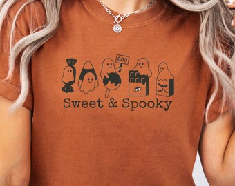Ghost Comfort Colors Shirt, Halloween Shirt, Halloween Gift, Ghost Halloween, Spooky Fall Shirt, Halloween Ghost Tshirt, Cute Halloween Tee